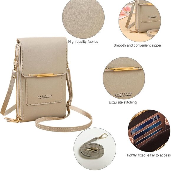 Small Crossbody Cell Phone Bag for Women, Mini Shoulder Purse with Credit Card S - Picture 5 of 7